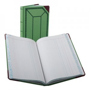 Boorum & Pease Record/Account Book, Journal Rule, Green/Red, 300 Pages, 12 1/2 x 7 5/8 BOR6718300J 67
