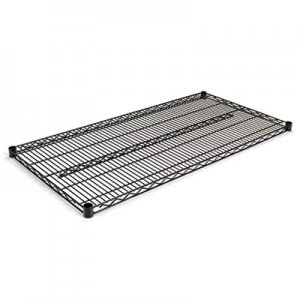 Alera Industrial Wire Shelving Extra Wire Shelves, 48w x 24d, Black, 2 Shelves/Carton SW58-4824BL ALESW584824BL