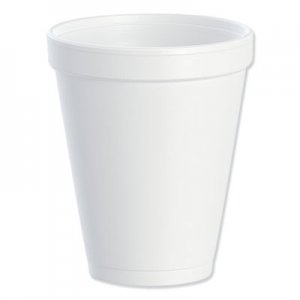 Dart Foam Drink Cups, 10oz, White, 25/Bag, 40 Bags/Carton DCC10J10 10J10