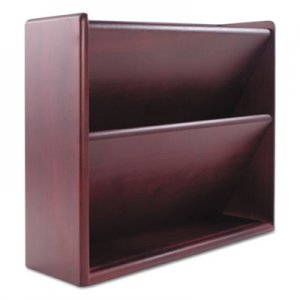 Carver Hardwood Double Wall File, Letter, Two Pocket, Mahogany CVR09623 CW09623