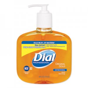 Dial Professional Gold Antimicrobial Hand Soap, Floral Fragrance, 16 oz Pump Bottle, 12/Carton DIA80790CT 80790