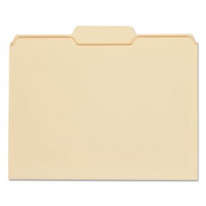 Genpak File Folders, 1/3 Cut Second Position, One-Ply Top Tab, Letter, Manila, 100/Box UNV12122