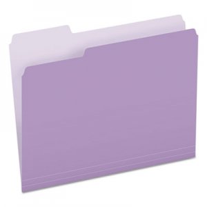 Pendaflex Two-Tone File Folder, 1/3 Cut Top Tab, Letter, Lavender/Light Lavender, 100/Box 1521/3LAV ESS15213LAV