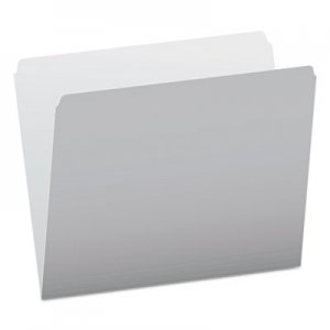 Pendaflex Two-Tone File Folders, Straight Cut, Top Tab, Letter, Gray/Light Gray, 100/Box 152-GRA PFX152GRA