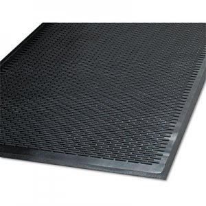 Guardian Clean Step Outdoor Rubber Scraper Mat, Polypropylene, 48 x 72, Black 14040600 MLL14040600
