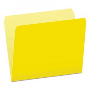 Pendaflex Two-Tone File Folder, Straight Top Tab, Letter, Yellow/Light Yellow, 100/Box 152-YEL PFX152YEL