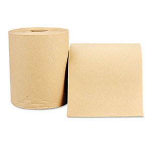 Windsoft Nonperforated Paper Towel Roll, 8 x 800ft, Brown, 12 Rolls/Carton WIN1280