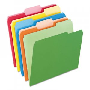 Pendaflex Two-Tone File Folders, 1/3 Cut Top Tab, Letter, Assorted Colors, 100/Box 1521/3ASST ESS15213ASST