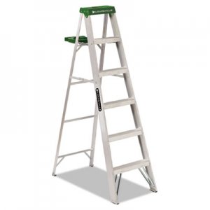 Louisville #428 Folding Aluminum Step Ladder, 6 ft, 5-Step, Green DADAS4006 AS40-06