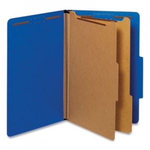 Genpak Pressboard Classification Folders, Legal, Six-Section, Cobalt Blue, 10/Box UNV10311