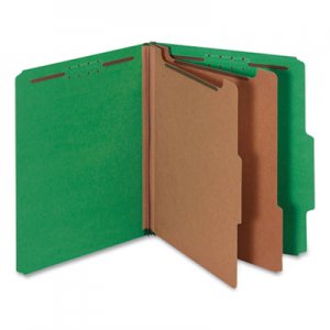 Genpak Pressboard Classification Folders, Letter, Six-Section, Emerald Green, 10/Box UNV10302