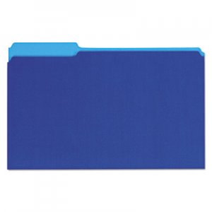 Universal Recycled Interior File Folders, 1/3 Cut Top Tab, Legal, Blue, 100/Box 15301 UNV15301