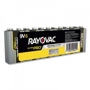 Rayovac Ultra Pro Alkaline Batteries, 9V, 6/Pack RAYAL9V6J AL9V-6J