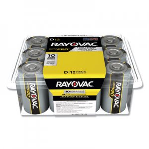 Rayovac Ultra Pro Alkaline Batteries, D, 12/Pack RAYALD12PPJ ALD-12PPJ