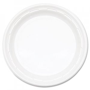 Dart Famous Service Plastic Impact Dinnerware, Plate, 9", White, 125/Pack DCC9PWFPK 9PWF