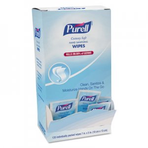 PURELL Cottony Soft Individually Wrapped Hand Sanitizing Wipes, 5" x 7", 120/Box GOJ902712BX 9027-12