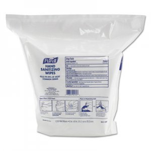 PURELL Hand Sanitizing Wipes, 6" x 8", White, 1200/Refill Pouch, 2 Refills/Carton GOJ911802 9118-02