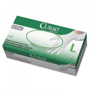 Curad 3G Synthetic Vinyl Exam Gloves, Powder-Free, Large, 100/Box MII6CUR8236 CUR8236