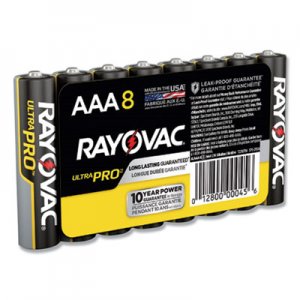 Rayovac Ultra Pro Alkaline Batteries, AAA, 8/Pack RAYALAAA8J ALAAA-8J