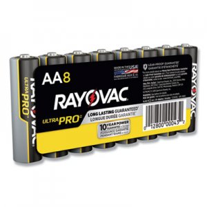 Rayovac Ultra Pro Alkaline Batteries, AA, 8/Pack RAYALAA8J ALAA-8J