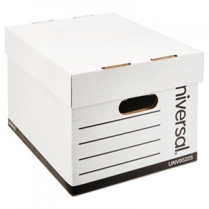 Genpak Extra-Strength Storage Box, Letter/Legal, 12 x 15 x 10, White, 12/Carton UNV95225