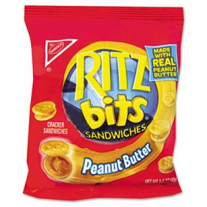Nabisco Ritz Bits, Peanut Butter, 1.5oz Packs, 60/Carton RTZ06833 KRF06833