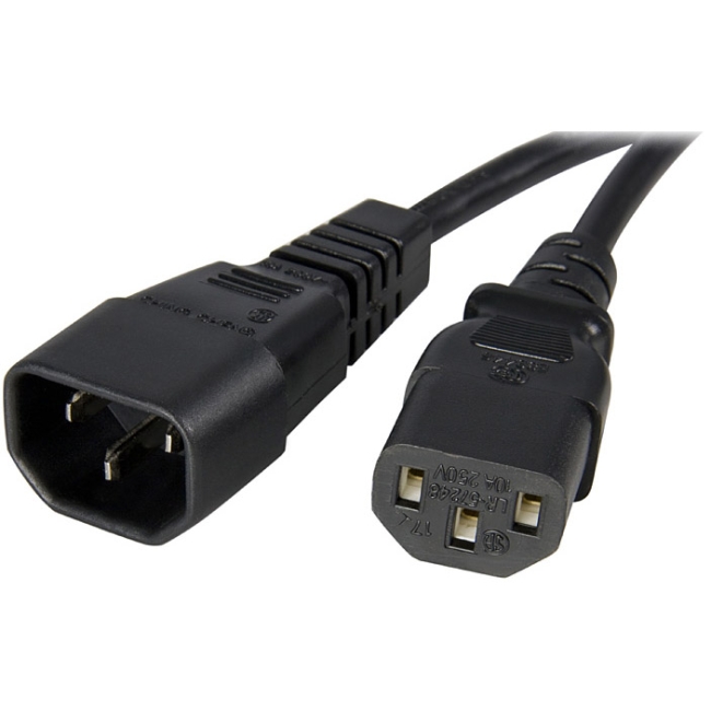 StarTech.com 3 ft Standard Computer Power Cord Extension PXT1003