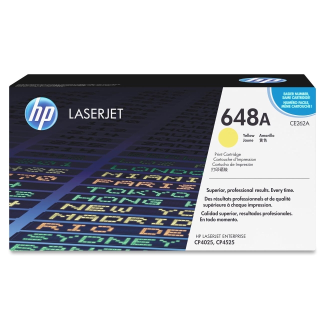 HP Yellow Original LaserJet Toner Cartridge for US Government CE262AG 648A