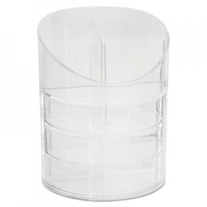 Rubbermaid Small Storage Divided Pencil Cup, Plastic, 4 1/2 dia. x 5 11/16, Clear RUB14096ROS 14096ROS