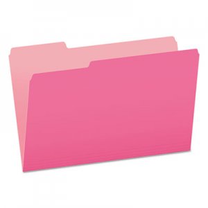 Pendaflex Two-Tone File Folders, 1/3 Cut Top Tab, Legal, Pink/Light Pink, 100/Box 1531/3PIN ESS15313PIN