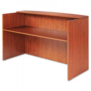 Alera Valencia Series Reception Desk w/Counter, 71w x 35 1/2d x 42 1/2h, Medium Cherry ALEVA327236MC