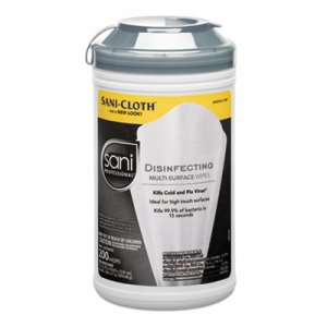 Sani Professional Sani-Cloth Disinfecting Surface Wipes, 7 1/2 x 5 3/8, 200/Canister NICP22884EA P22884