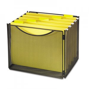 Safco Desktop File Storage Box, Steel Mesh, 12-1/2w x 11d x 10h SAF2170BL 2170BL