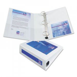 Avery Framed View Heavy-Duty Binder w/Locking 1-Touch EZD Rings, 3" Cap, White AVE68041 68041