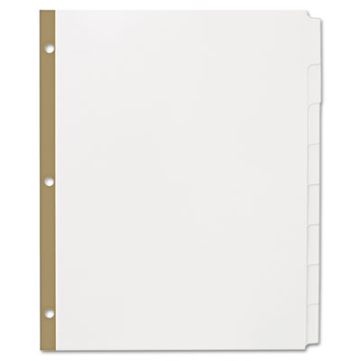 Office Essentials Office Essentials White Label Dividers, 8-Tab, 11 x 8-1/2, White, 5 Sets/Pack 11337 AVE11337