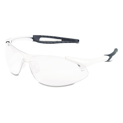 MCR Safety Inertia Safety Glasses, White Frame, Clear Anti-Fog Lens, One Size CRWIA130AF IA130AF