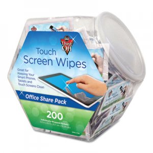 Falcon Safety Products Touch Screen Wipes, 5 x 6, 200 Individual Foil Packets FALDMHJ DMHJ