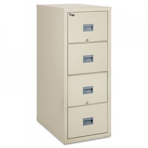 FireKing Patriot Insulated Four-Drawer Fire File, 20-3/4w x 31-5/8d x 52-3/4h, Parchment 4P2131