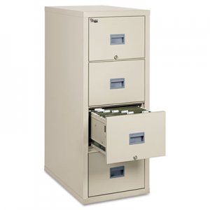 FireKing Patriot Insulated Four-Drawer Fire File, 17-3/4w x 31-5/8d x 52-3/4h, Parchment 4P1831