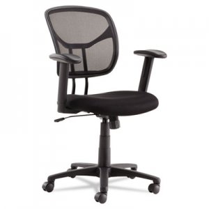 OIF Swivel/Tilt Mesh Task Chair, Height Adjustable T-Bar Arms, Black/Chrome OIFMT4818