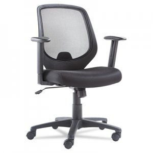 OIF Swivel/Tilt Mesh Mid-Back Chair, Height Adjustable T-Bar Arms, Black OIFCD4218 3406