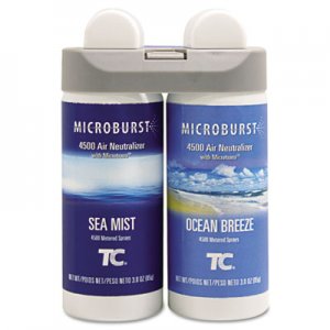 Rubbermaid Commercial Microburst Duet Refills, Sea Mist/Ocean Breeze, 3oz, 4/Carton RCP3485951 3485951