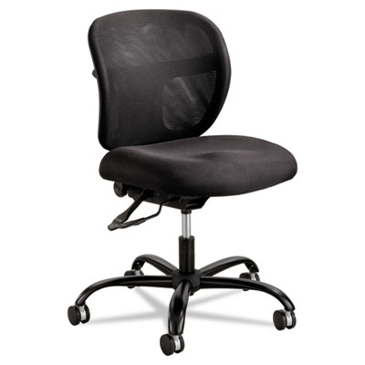 Safco Vue Intensive Use Mesh Task Chair, Polyester Seat, Black 3397BL SAF3397BL