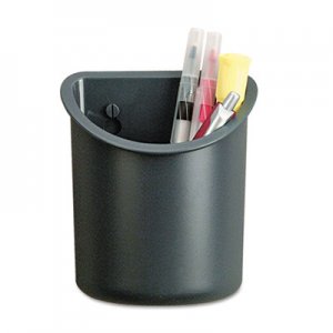 Universal One Recycled Plastic Cubicle Pencil Cup, 4 1/4 x 2 1/2 x 5, Charcoal UNV08193