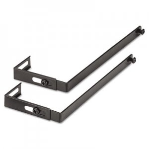 Universal One Adjustable Cubicle Hangers, Black, Set of Two UNV08173