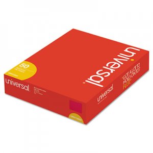Genpak Deluxe Reinforced Top Tab Folders, 2 Fasteners, 1/3 Tab, Letter, Red, 50/Box UNV13523