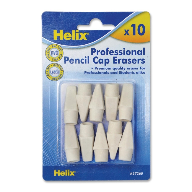 Helix Professional Hi-polymer Pencil Cap Erasers 37360 HLX37360
