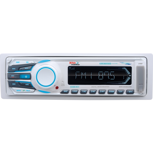 Boss Audio MP3 Compatible Bluetooth Solid State AM/FM Receiver, USB/SD, AUX-Input MR1308UAB