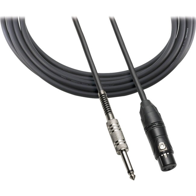 Audio-Technica XLRF - 1/4" Cable for Balanced Microphones with Pin 2 Hot. 10' (3.0 m) Length ATR-MCU10