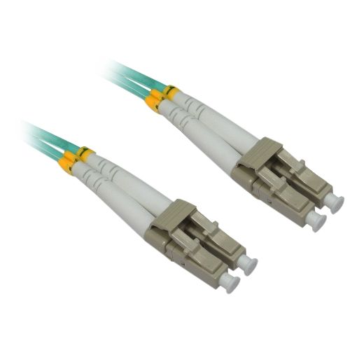4XEM 2M/6.6Ft LC/LC MM Duplex Fiber 50/125 10Gbps "AQUA" PVC Patch Cable 4XFIBERLCLC2M